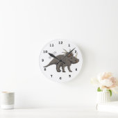 Cartoon Styracosaurus Runde Wanduhr (Zuhause)