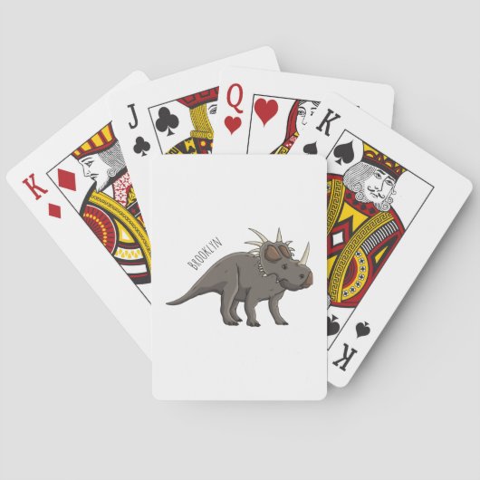 Cartoon Styracosaurus Spielkarten (Rückseite)