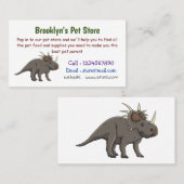 Cartoon Styracosaurus Visitenkarte (Vorne/Hinten)