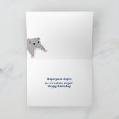 Cartoon Sugar Glider Illustration Custom Birthday Karte (Innenseite)