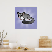 Cartoon Sugar Glider Poster (Küche)