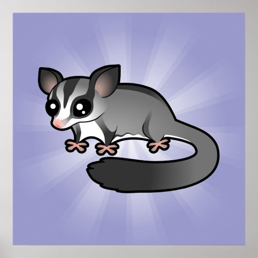 Cartoon Sugar Glider Poster (Vorne)