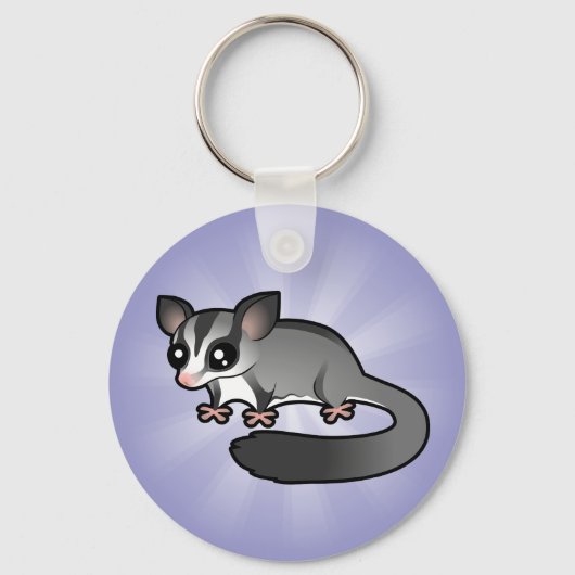 Cartoon Sugar Glider Schlüsselanhänger (Vorderseite)