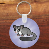 Cartoon Sugar Glider Schlüsselanhänger (Vorderseite)