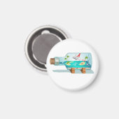 Cartoon Summer Cristal Ball Magnet (Vorderseite/Rückseite)