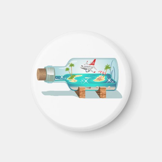 Cartoon Summer Cristal Ball Magnet (Vorne)