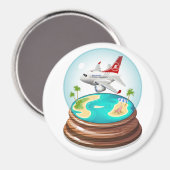 Cartoon Summer Cristal Ball Magnet (Vorderseite/Rückseite)