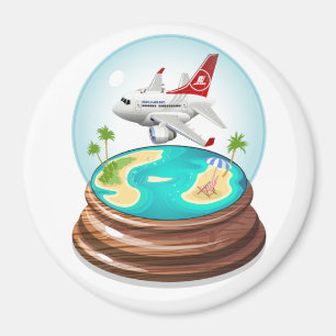 Cartoon Summer Cristal Ball Magnet