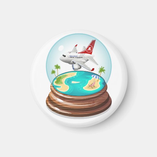 Cartoon Summer Cristal Ball Magnet (Vorne)