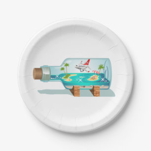 Cartoon Summer Cristal Ball Pappteller
