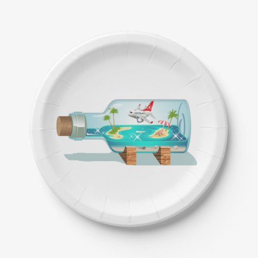 Cartoon Summer Cristal Ball Pappteller (Vorderseite)
