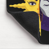 Cartoon Sun und Mondsymbol Mousepad (Ecke)