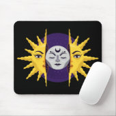 Cartoon Sun und Mondsymbol Mousepad (Mit Mouse)