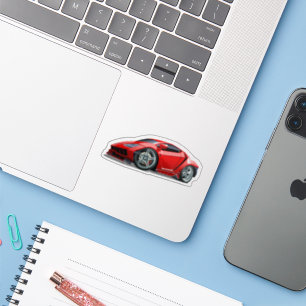 Cartoon Supercar Aufkleber