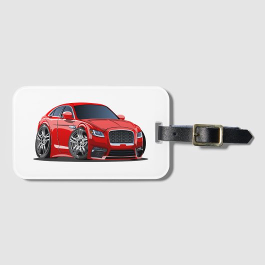 Cartoon Supercar Gepäckanhänger (Vorderseite (Horizontal))