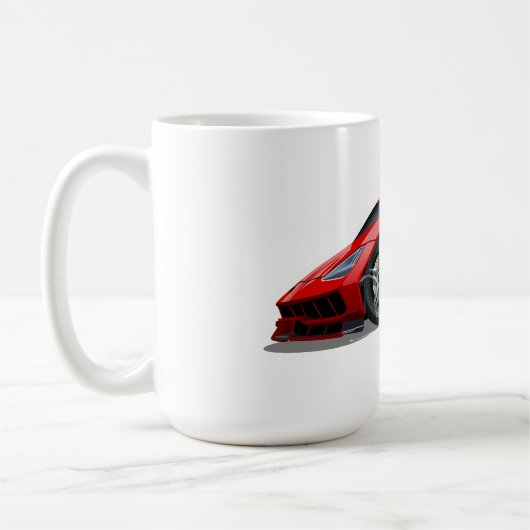 Cartoon Supercar Kaffeetasse (Links)