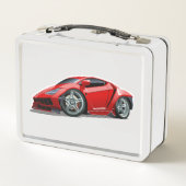 Cartoon Supercar Metall Brotdose (Rückseite)