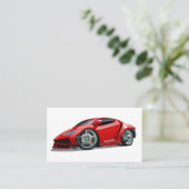 Cartoon Supercar Visitenkarte (Stehend Vorderseite)