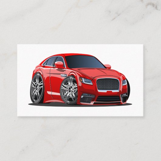 Cartoon Supercar Visitenkarte (Vorderseite)