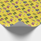 Cartoon Superherd Comic Musterpapier Geschenkpapier (Ecke)