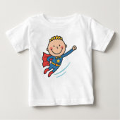 Cartoon Superhero Boy Flying Kids T - Shirt (Vorderseite)