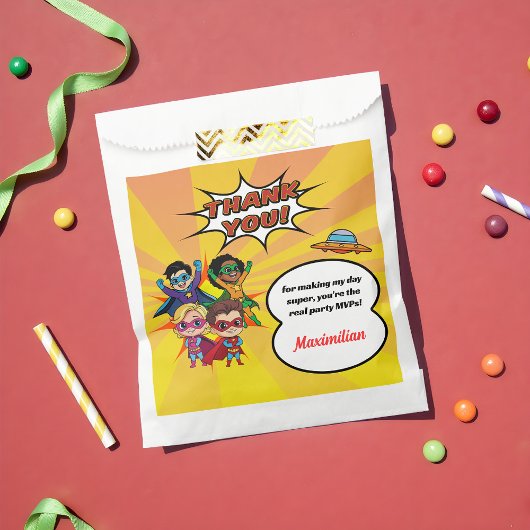 Cartoon Superhero Comic Book Boy's Party Vielen Da Geschenktütchen