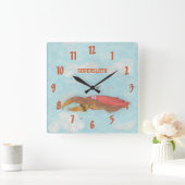 Cartoon Supersloth clock Quadratische Wanduhr (Zuhause)