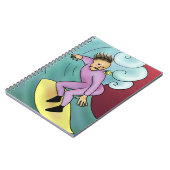 Cartoon Surfer Notizblock (Linke Seite)