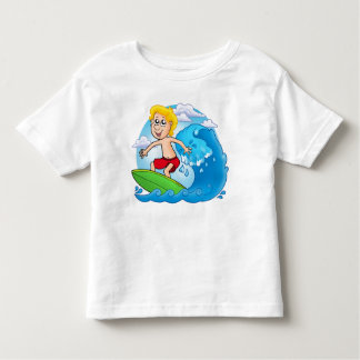 Cartoon_surfing_boy Kleinkind T-shirt