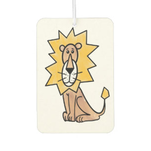 Cartoon süßer Löwe Kinder Retro Safari Dschungel T Autolufterfrischer