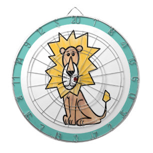 Cartoon süßer Löwe Kinder Retro Safari Dschungel T Dartscheibe