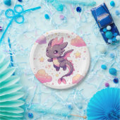 Cartoon Sweet Dragon Baby Dusche Pappteller (Party)