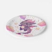 Cartoon Sweet Dragon Baby Dusche Pappteller (Schrägansicht)