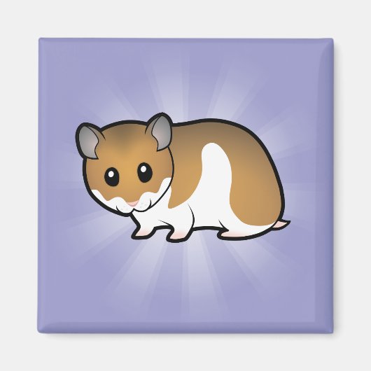 Cartoon Syrian Hamster Magnet (Vorne)