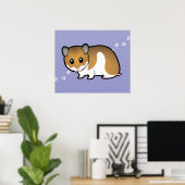 Cartoon Syrian Hamster Poster (Heimbüro)