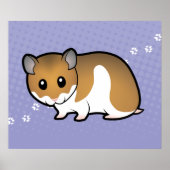 Cartoon Syrian Hamster Poster (Vorne)