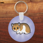 Cartoon Syrian Hamster Schlüsselanhänger (Vorderseite)