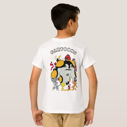 Cartoon T-Shirt (Schwarz voll)