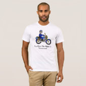 Cartoon-T - Shirt für den weißen Motorrad-Polizist (Vorne ganz)