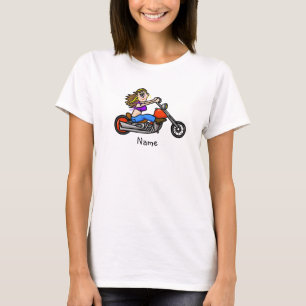 Cartoon T - Shirt für Motorräder