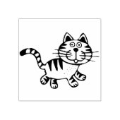 Cartoon tabby Katzenkunst Briefmarke Gummistempel (Prägung)