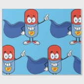 Cartoon Tablette Kapsel Geschenkpapier (Flach)