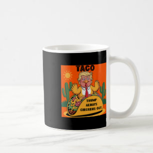 Cartoon Taco -trump kneift immer Orange Kaffeetasse