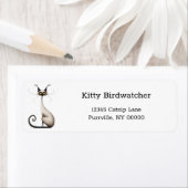 Cartoon Tan Siamese Cat Funny Rücksendeadresse (Insitu)