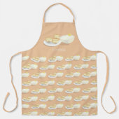 Cartoon Tan White Biscuits Grits Mustername Schürze (Vorderseite)