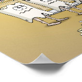 Cartoon; tanden op control bij de tandarts poster (Ecke)