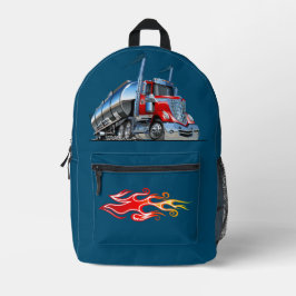 Cartoon tanker truck bedruckter rucksack
