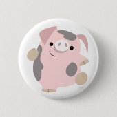 Cartoon-Tanzen-Schweinknopf-Abzeichen Button (Vorderseite)