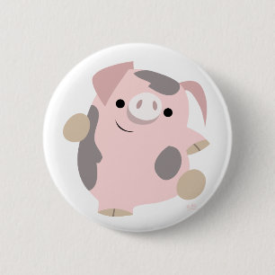 Cartoon-Tanzen-Schweinknopf-Abzeichen Button