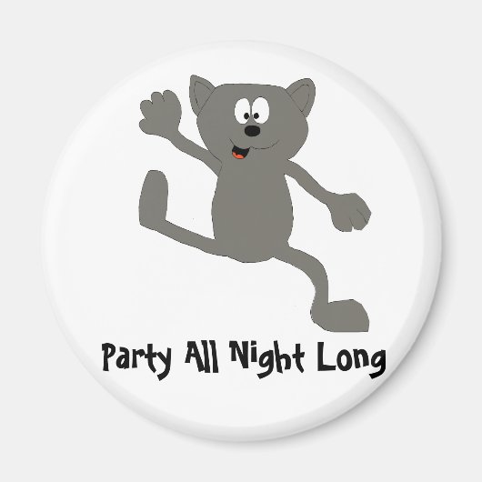 Cartoon Tanzkatze Magnet (Vorne)